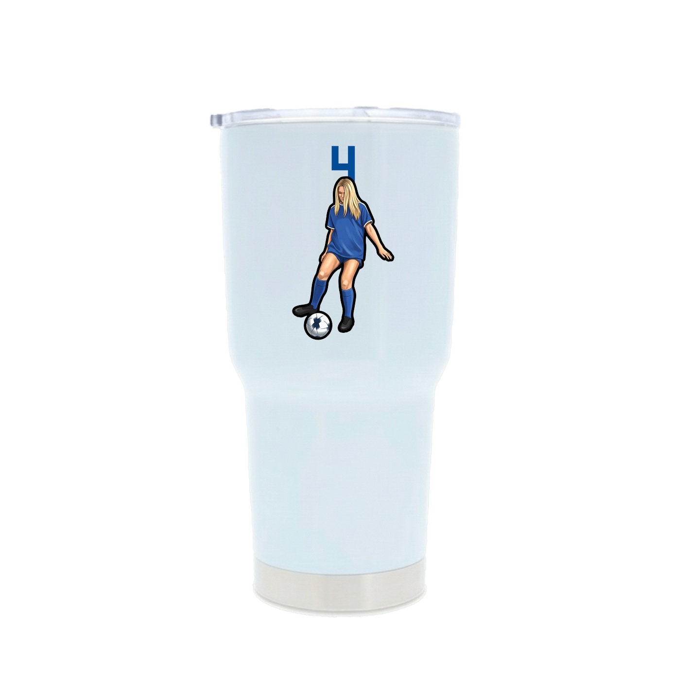 30oz Stainless Steel Tumbler — Number Top in White