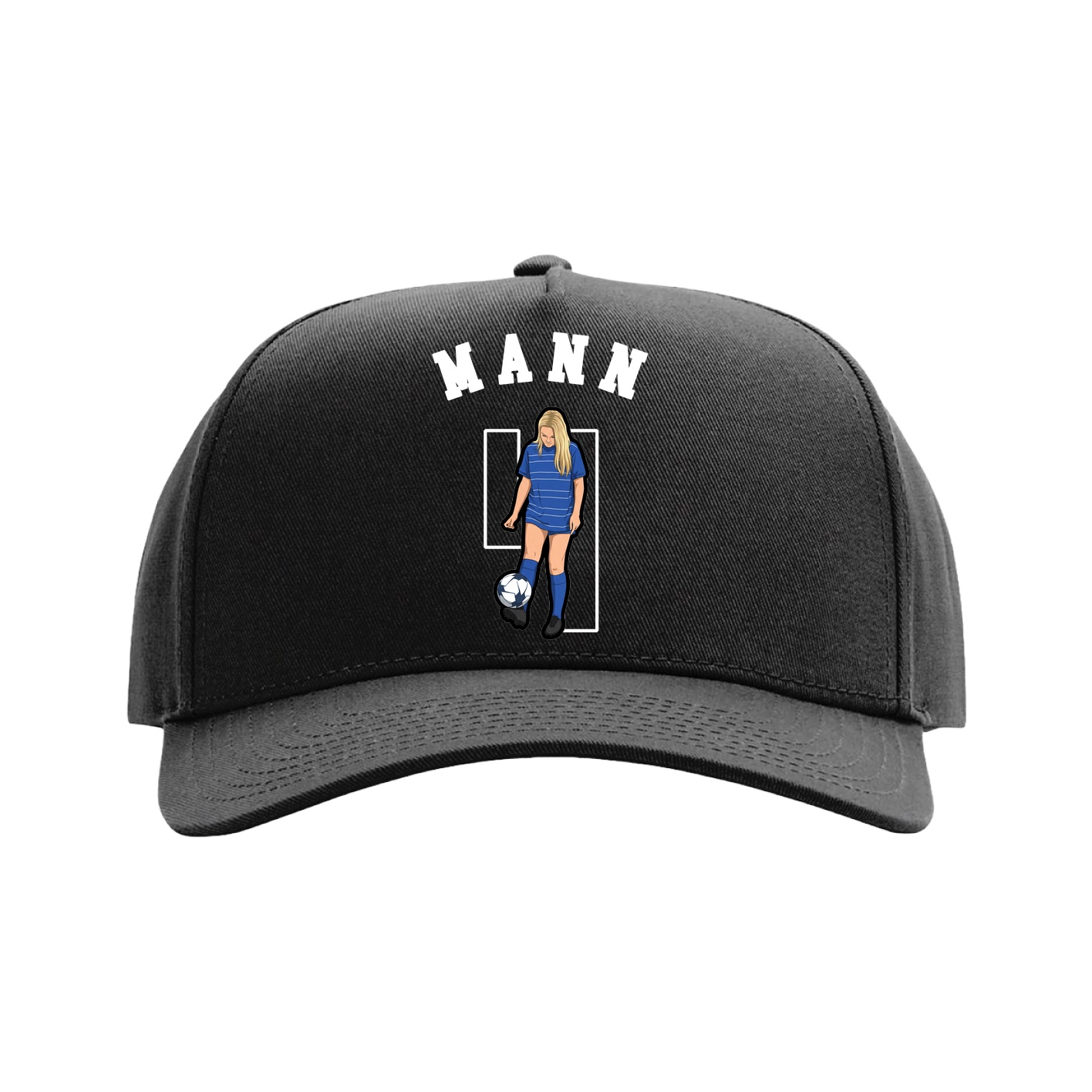 Full Fabric Five-Panel Champ Cap — Shirsey Arch in Black