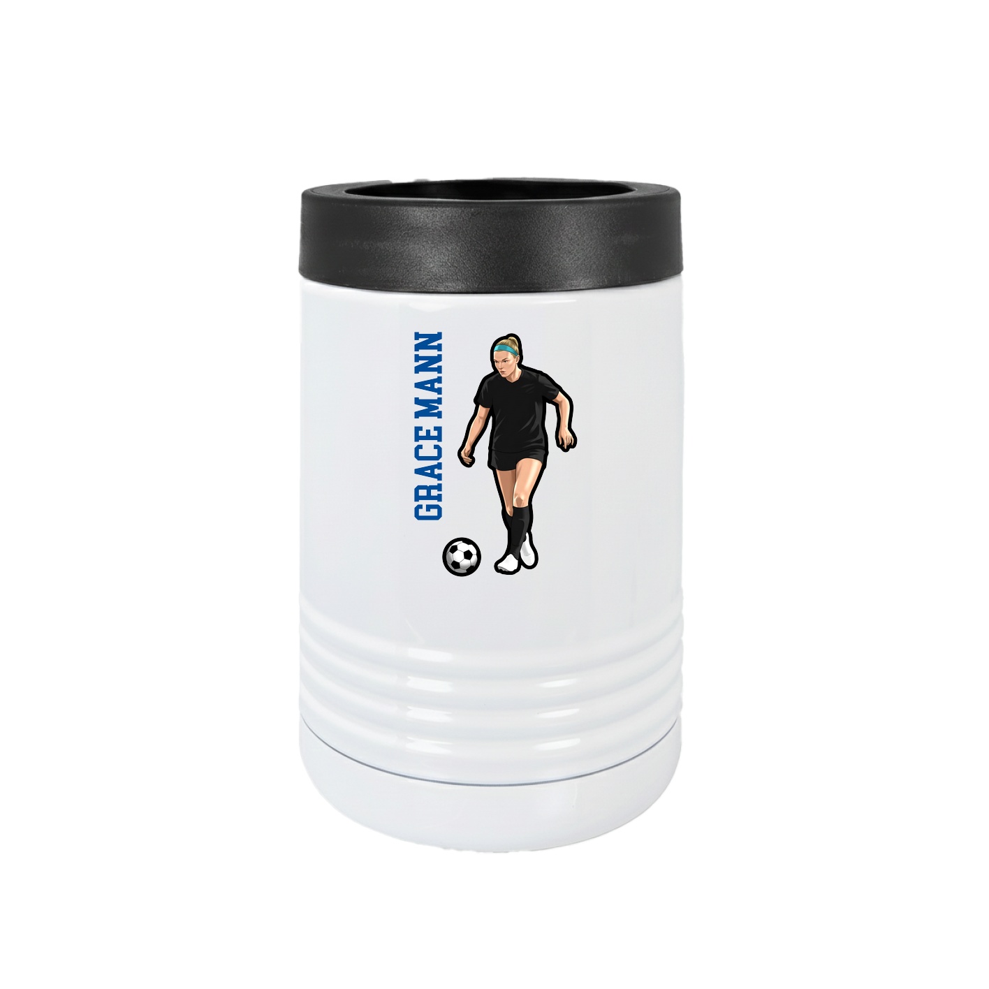 Beverage Holder — Name Vertical in White