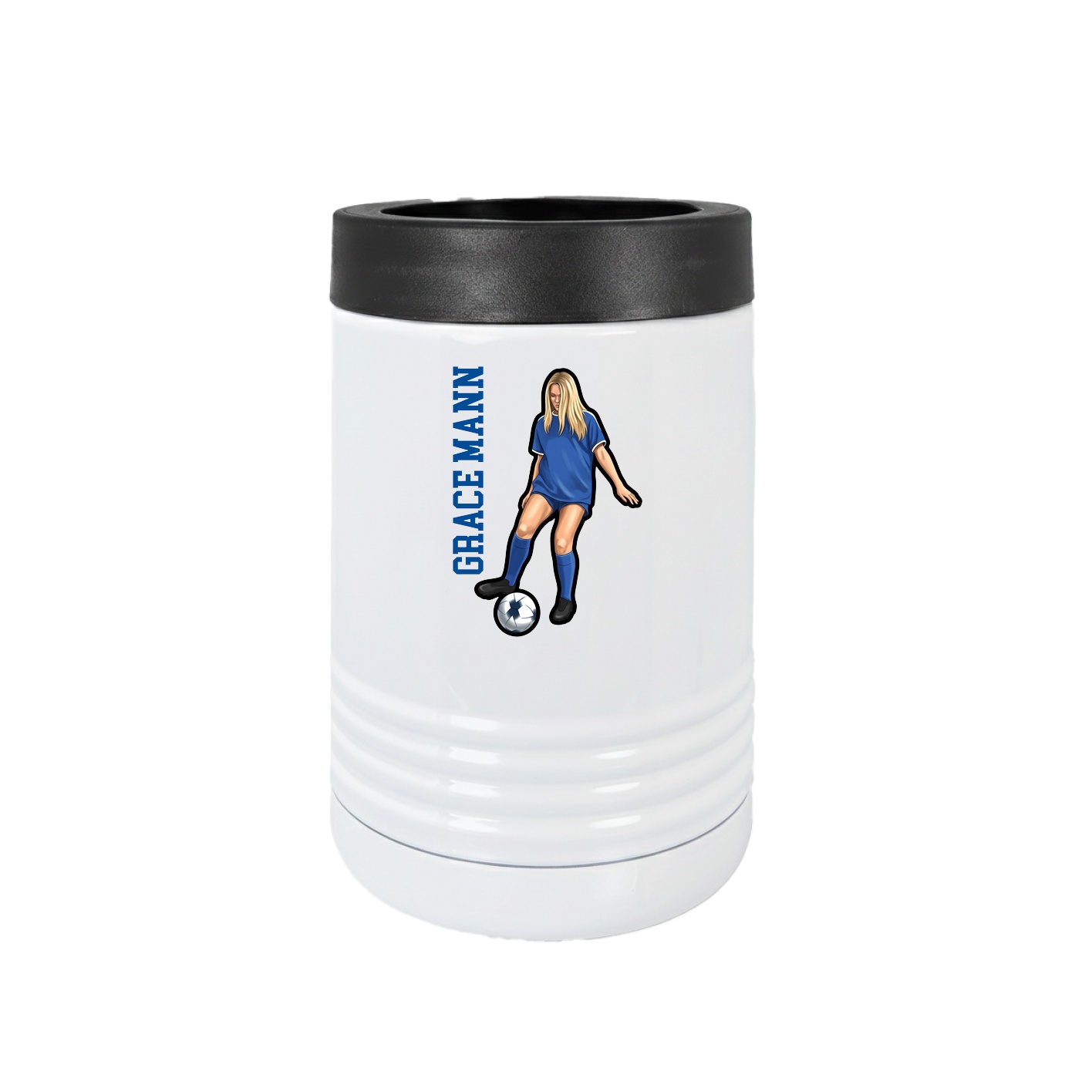 Beverage Holder — Name Vertical in White