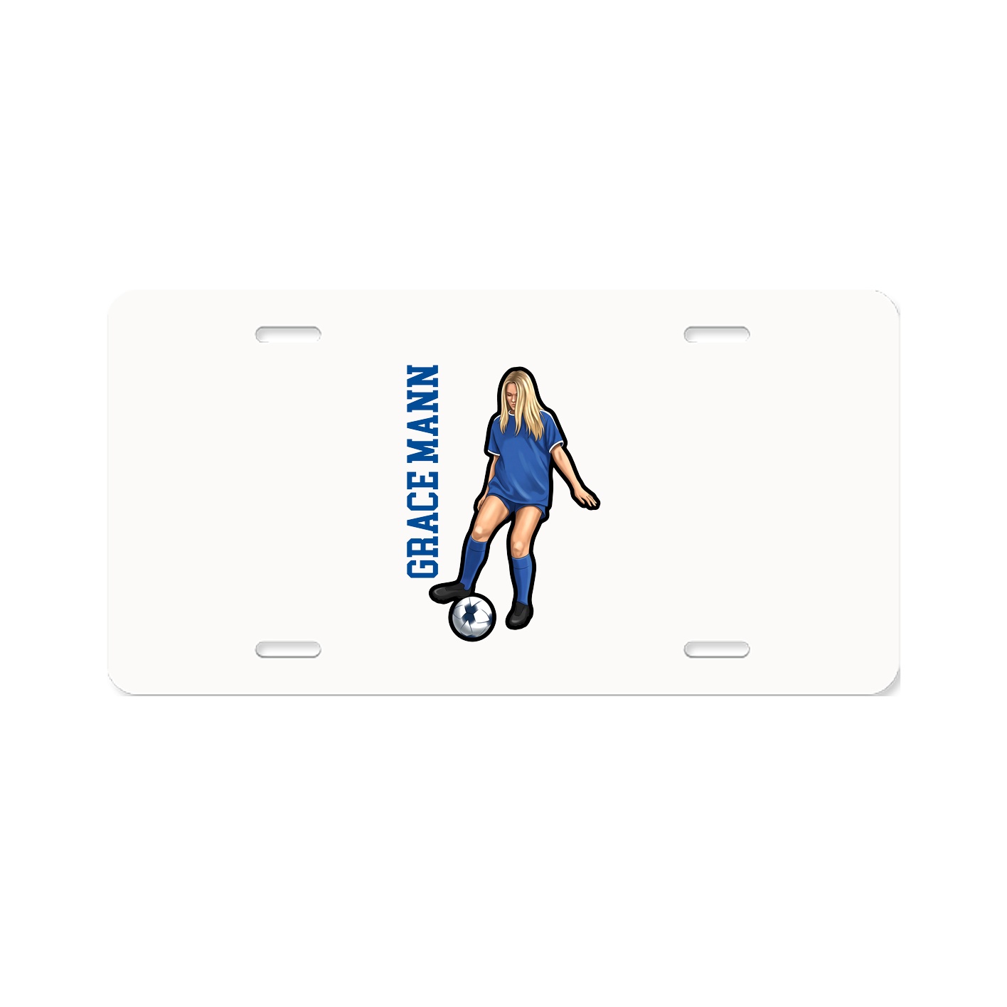 License Plate — Name Vertical in Classic