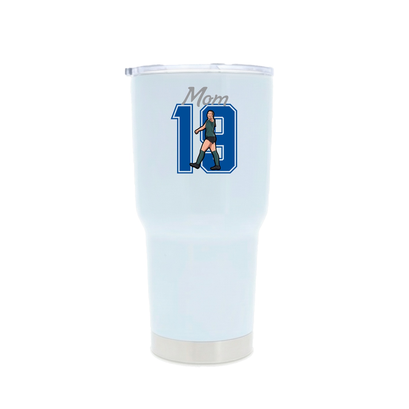 30oz Stainless Steel Tumbler — Mothers Day Shirsey in White