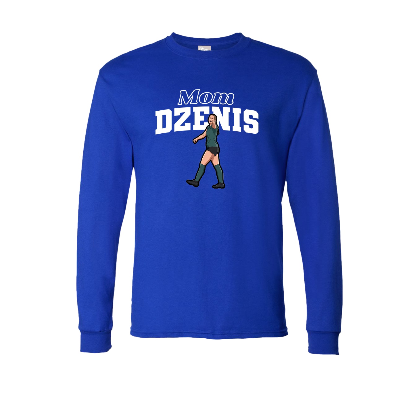 Long Sleeve Tee — Mothers Day Block in Royal