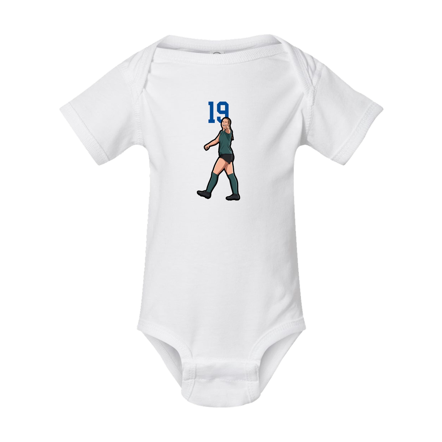 Baby Onesie — Number Top in White