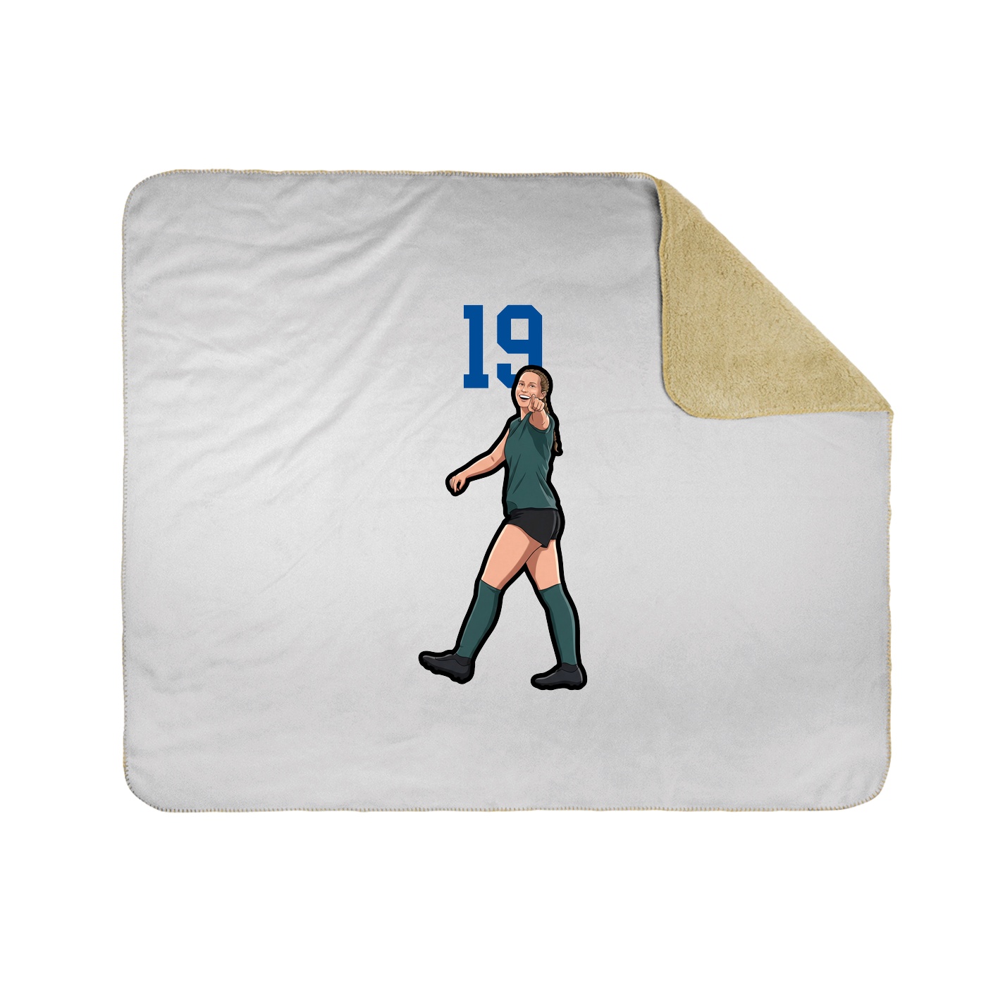 Throw Blanket — Number Top in White