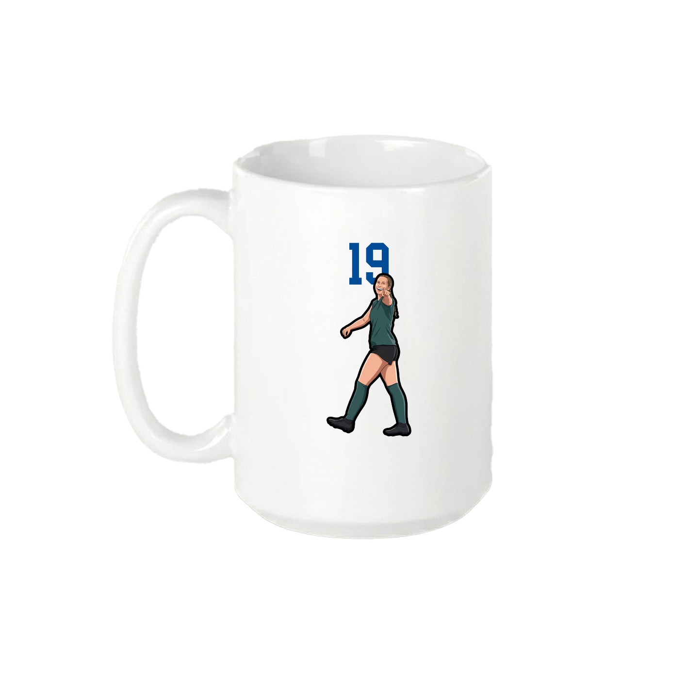 15oz Coffee Mug — Number Top in White