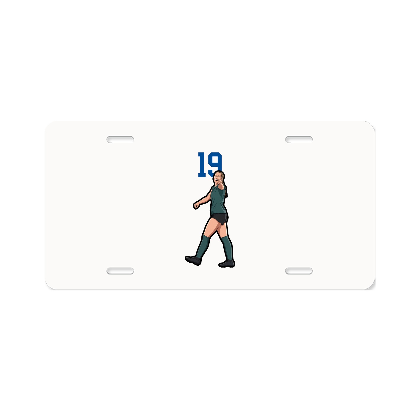 License Plate — Number Top in Classic