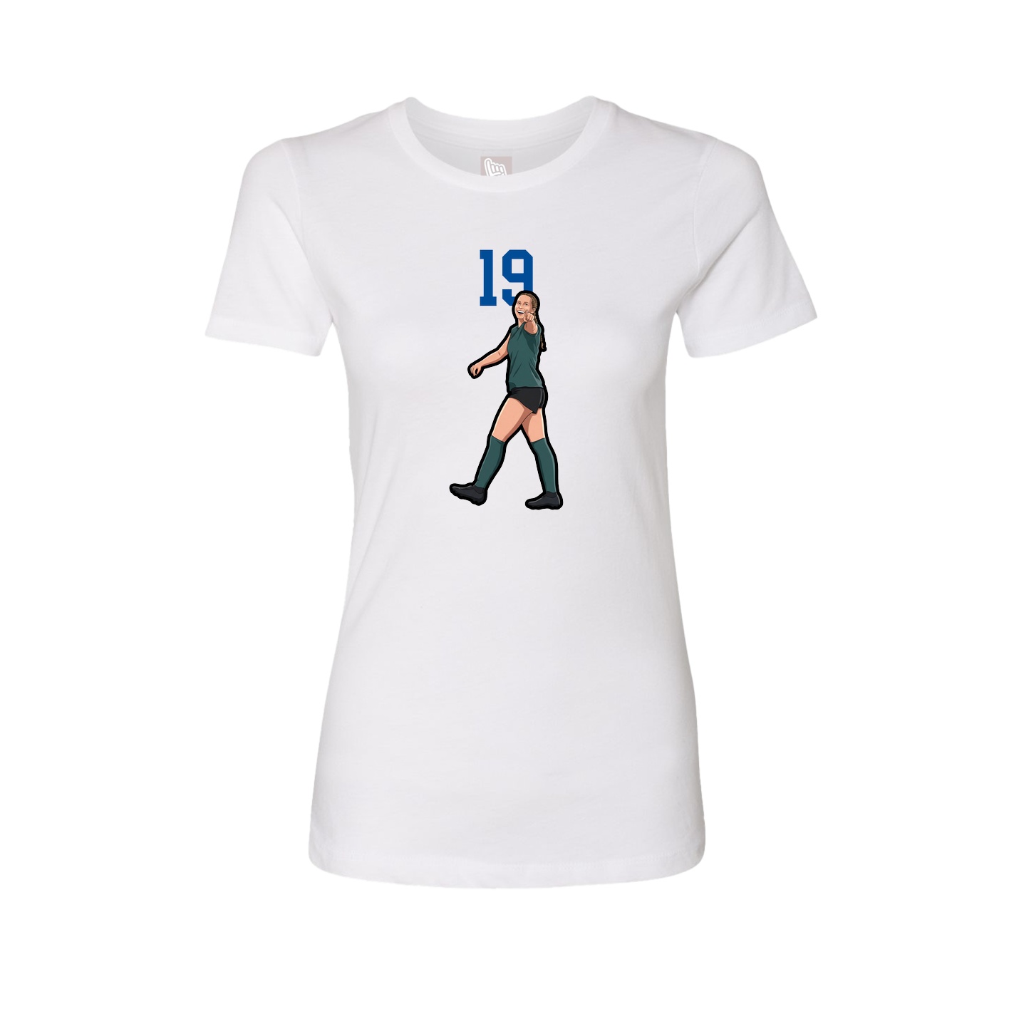 Fitted Women's Tee — Number Top in White