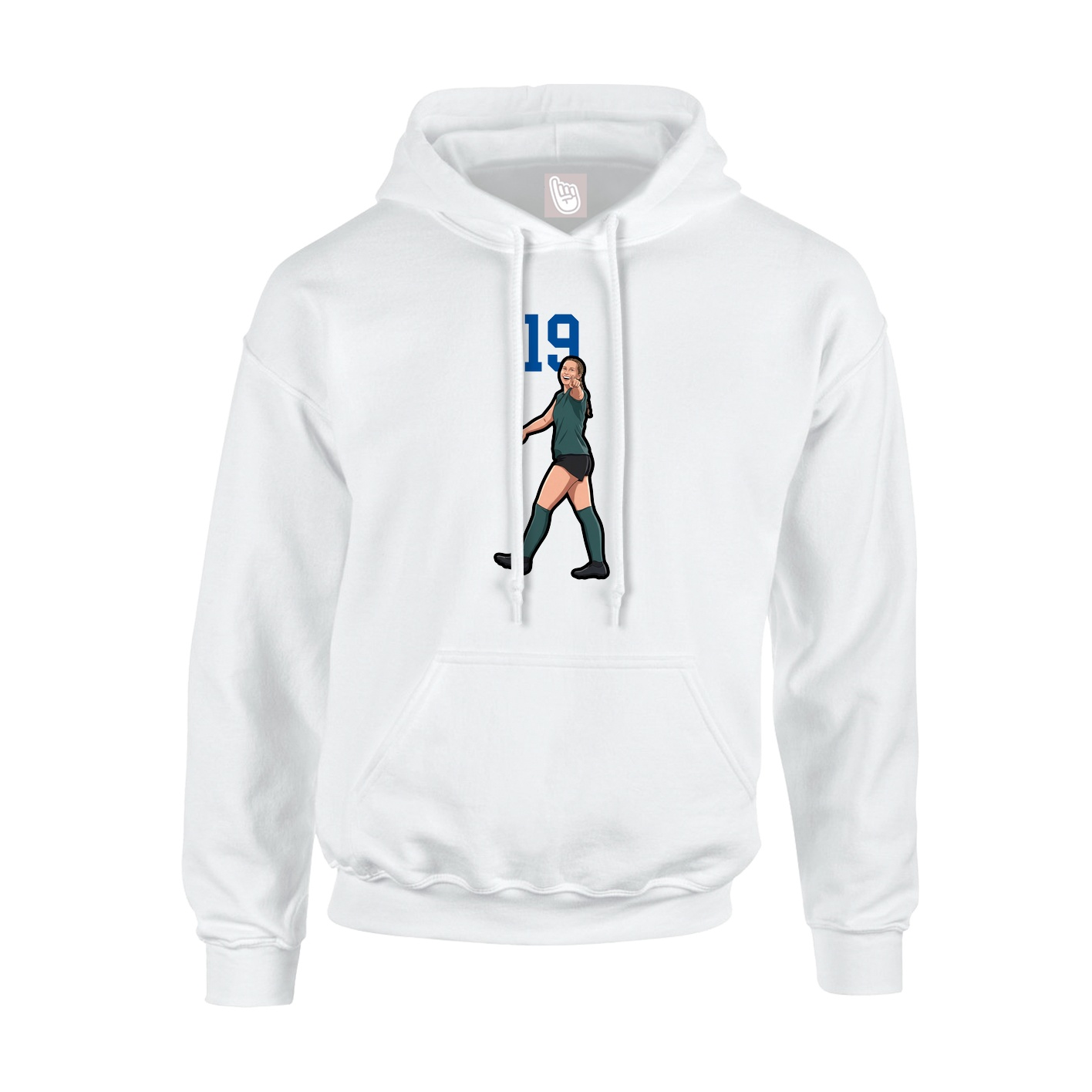 Hoodie — Number Top in White