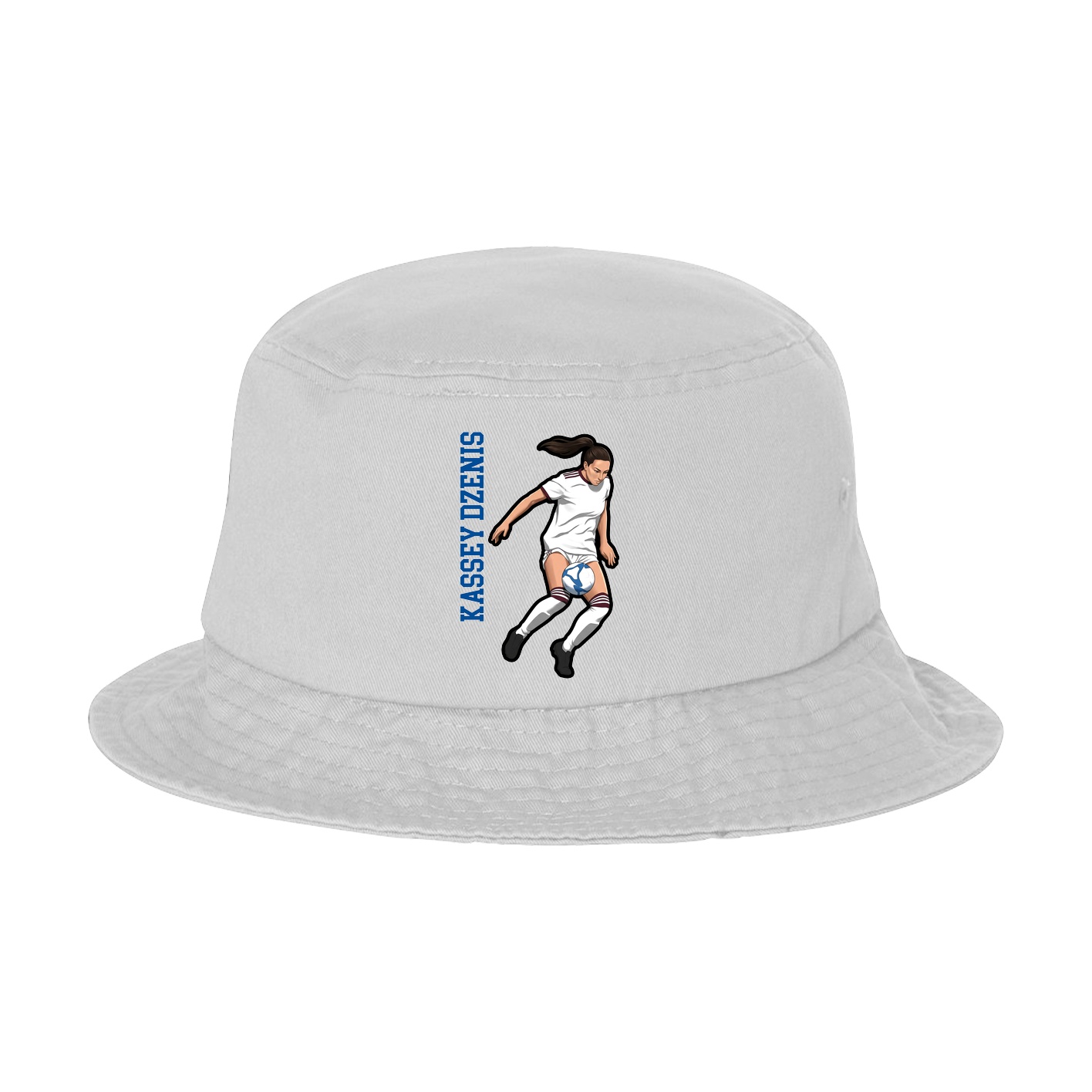 Bucket Cap — Name Vertical in White