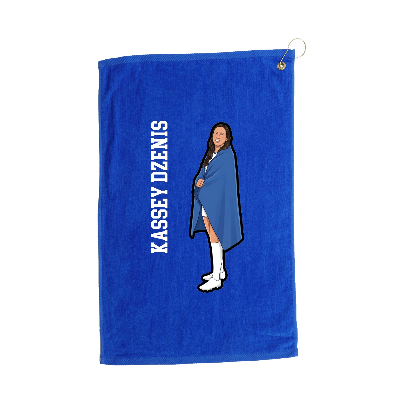 Golf Towel — Name Vertical in Royal