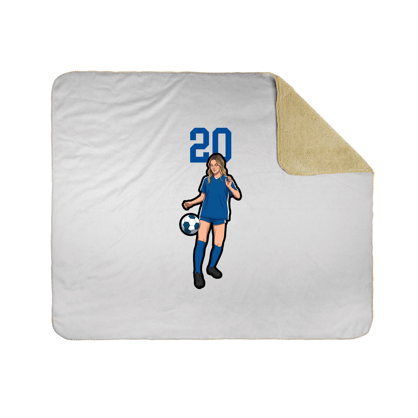 Throw Blanket — Number Top in White