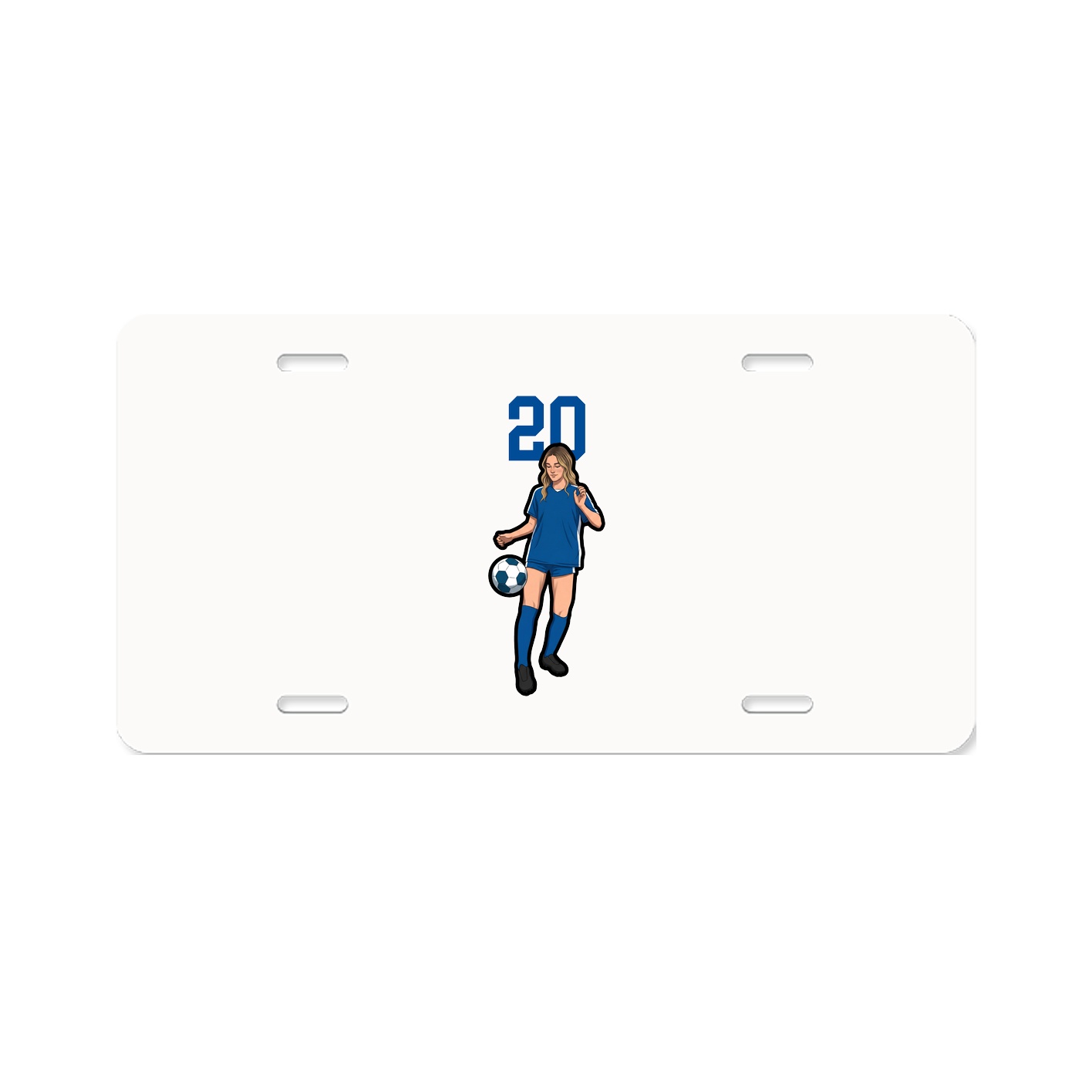 License Plate — Number Top in Classic