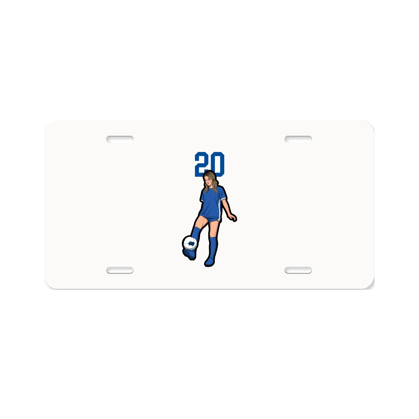 License Plate — Number Top in Classic