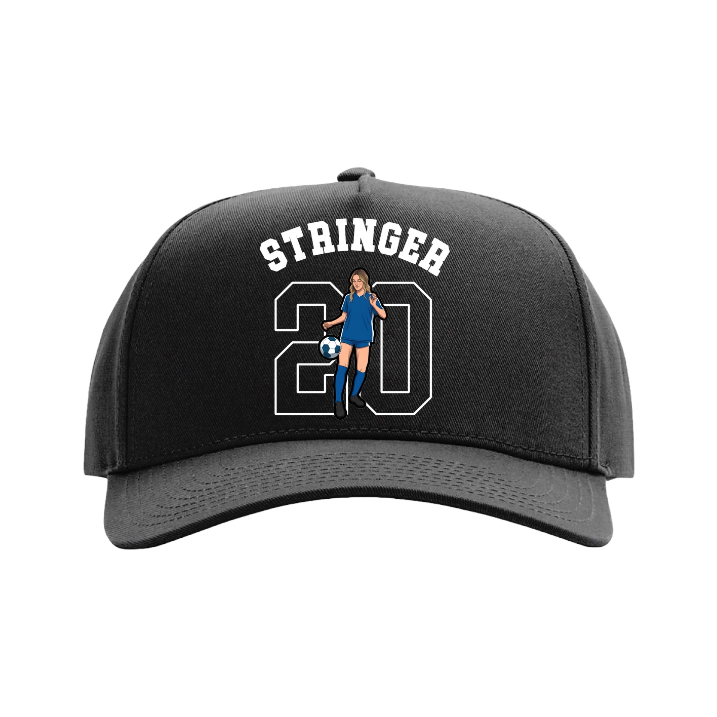 Full Fabric Five-Panel Champ Cap — Shirsey Arch in Black