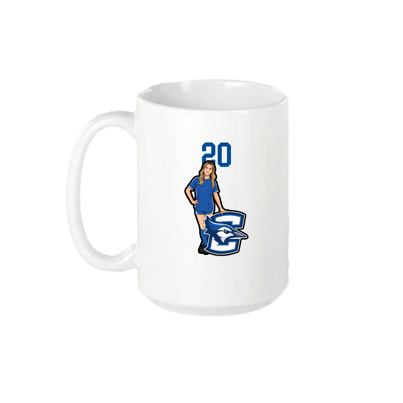 15oz Coffee Mug — Number Top in White