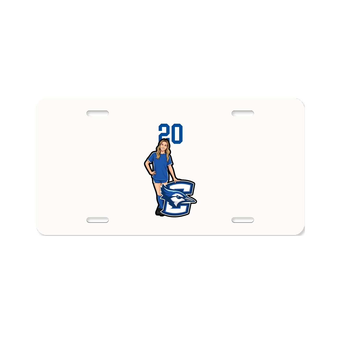 License Plate — Number Top in Classic
