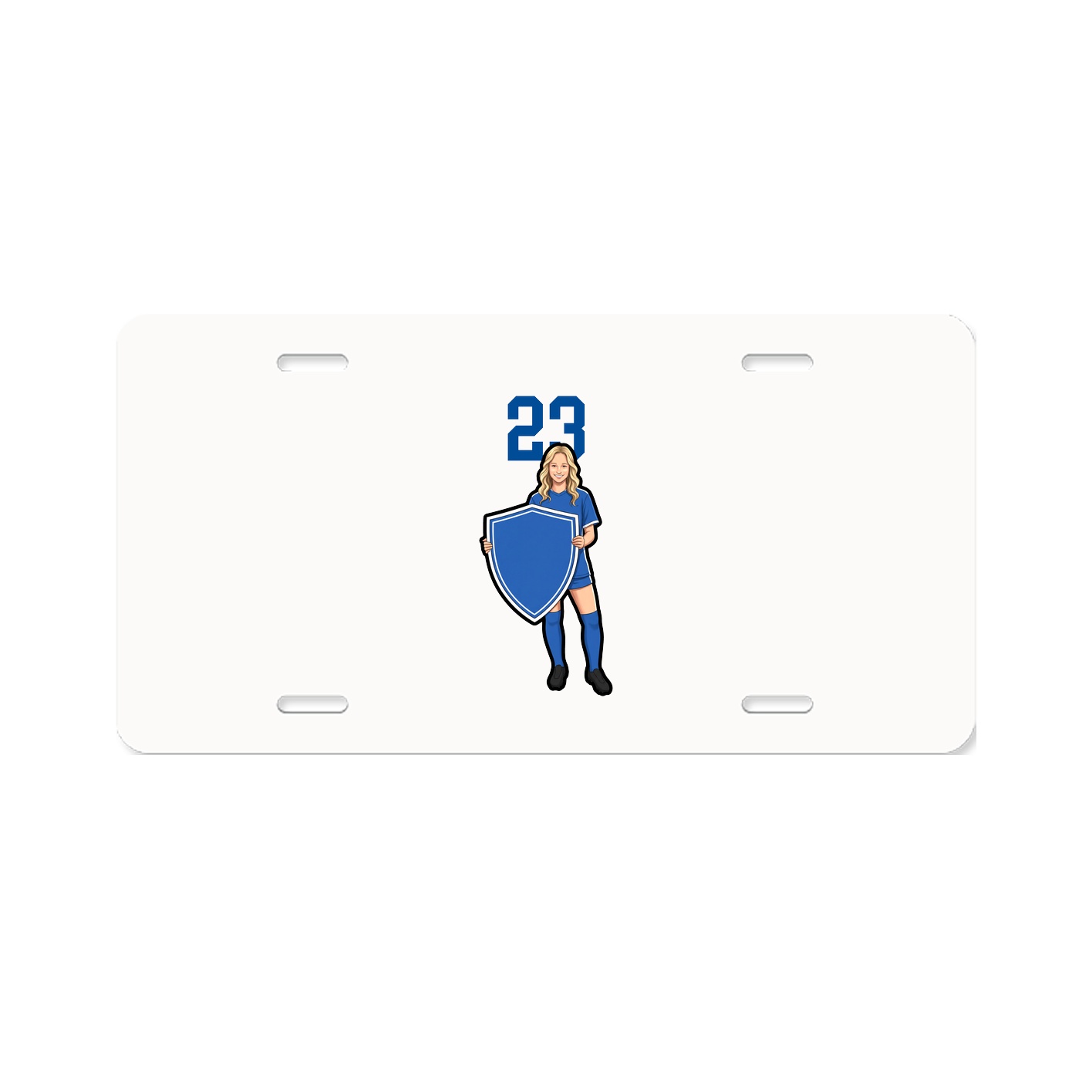License Plate — Number Top in Classic