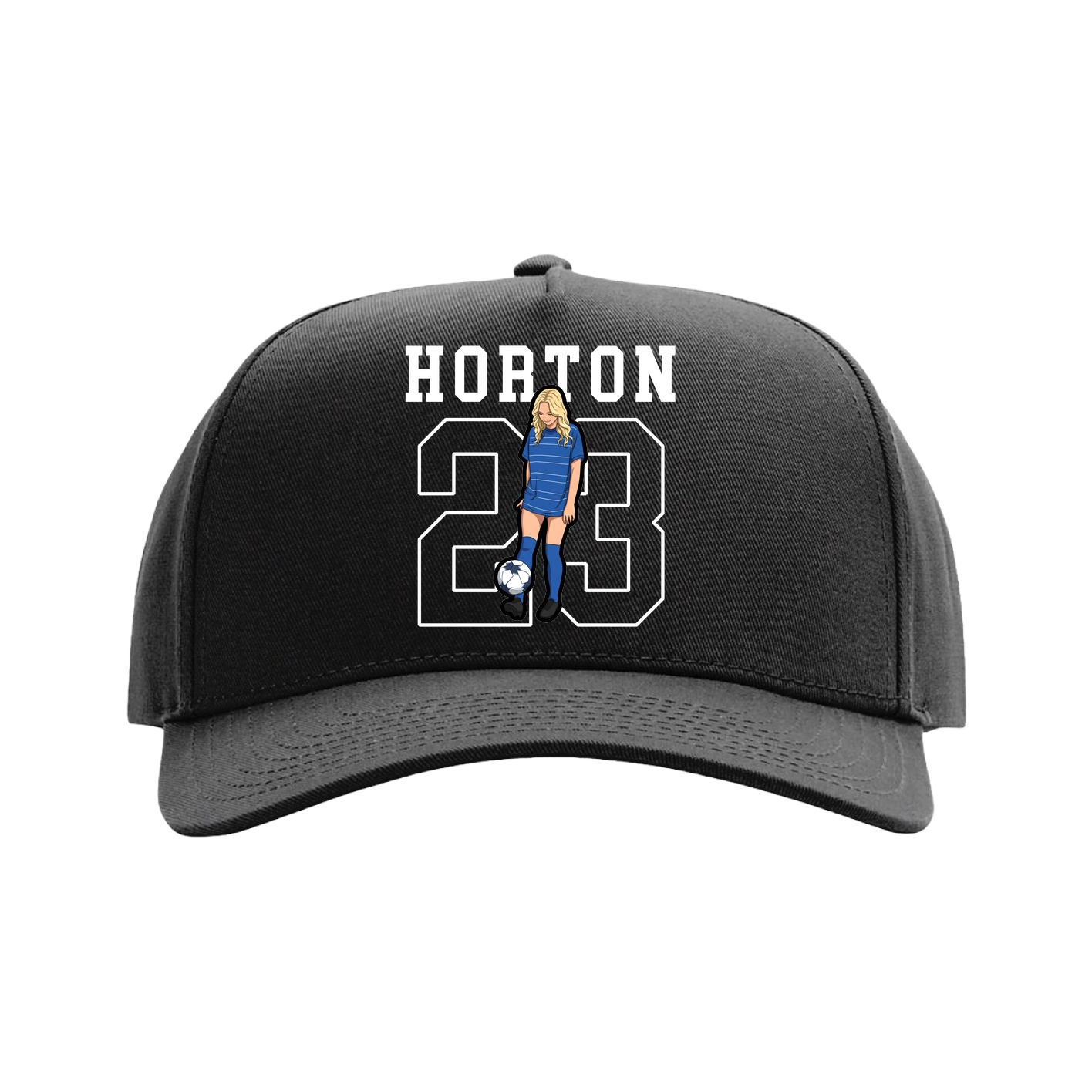 Full Fabric Five-Panel Champ Cap — Shirsey in Black