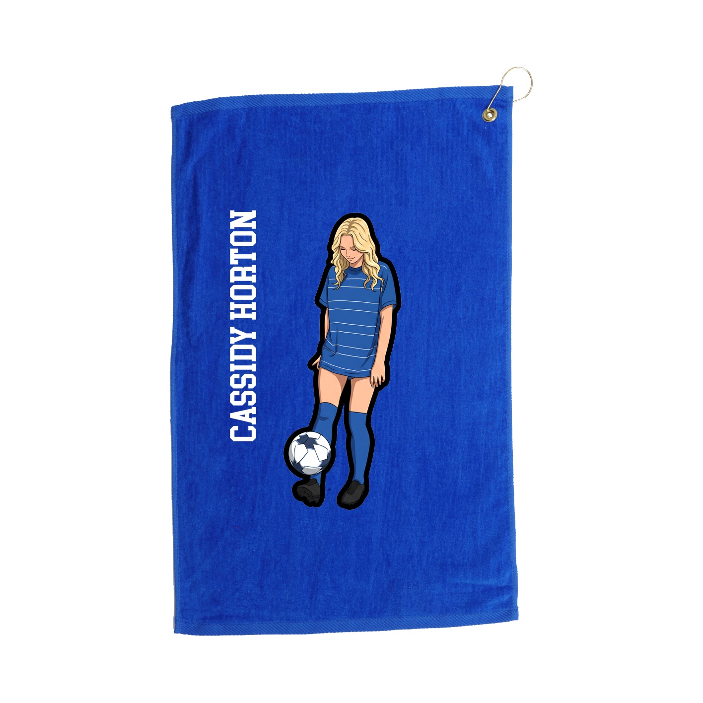 Golf Towel — Name Vertical in Royal