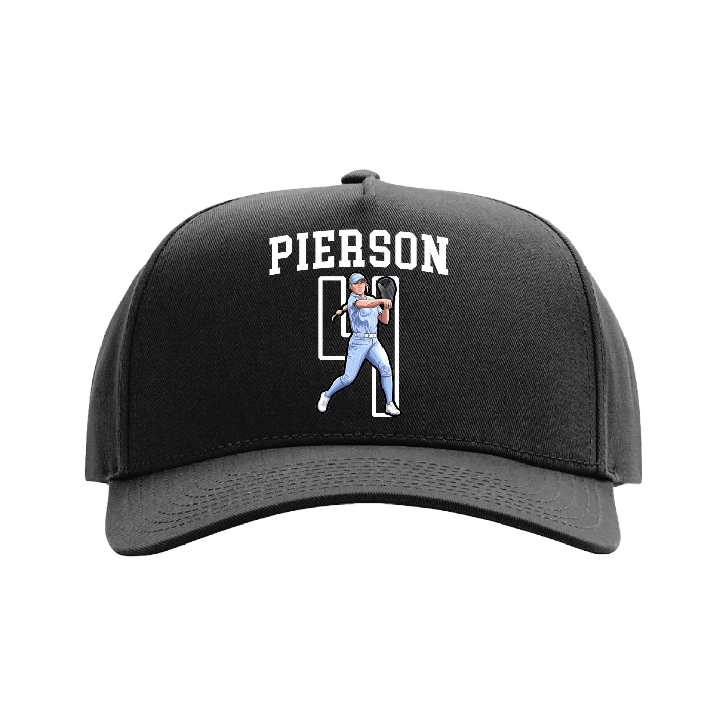 Full Fabric Five-Panel Champ Cap — Shirsey in Black