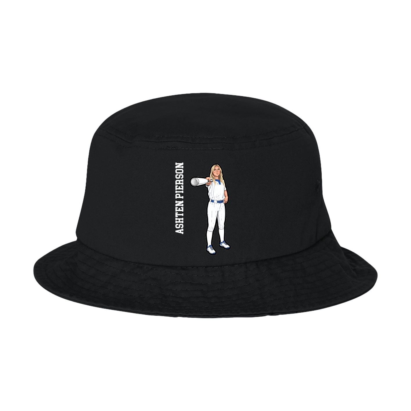 Bucket Cap — Name Vertical in Black