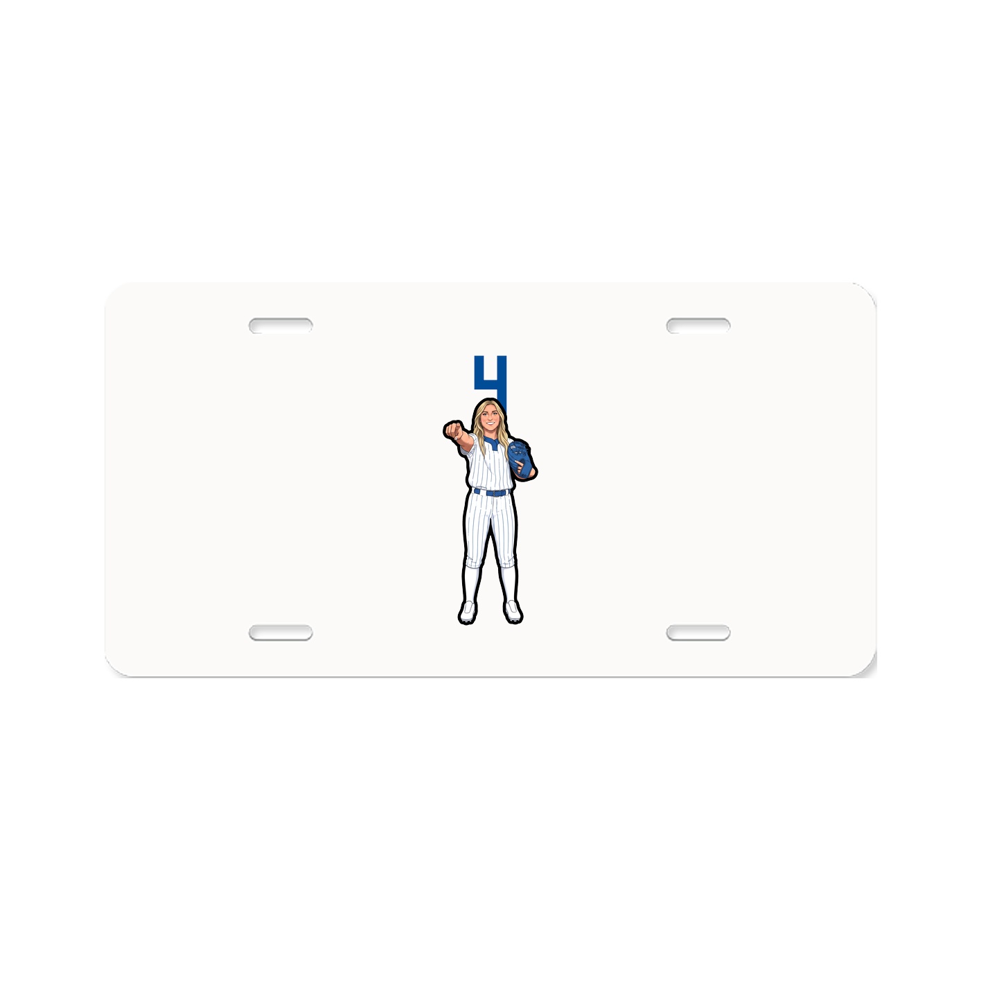 License Plate — Number Top in Classic