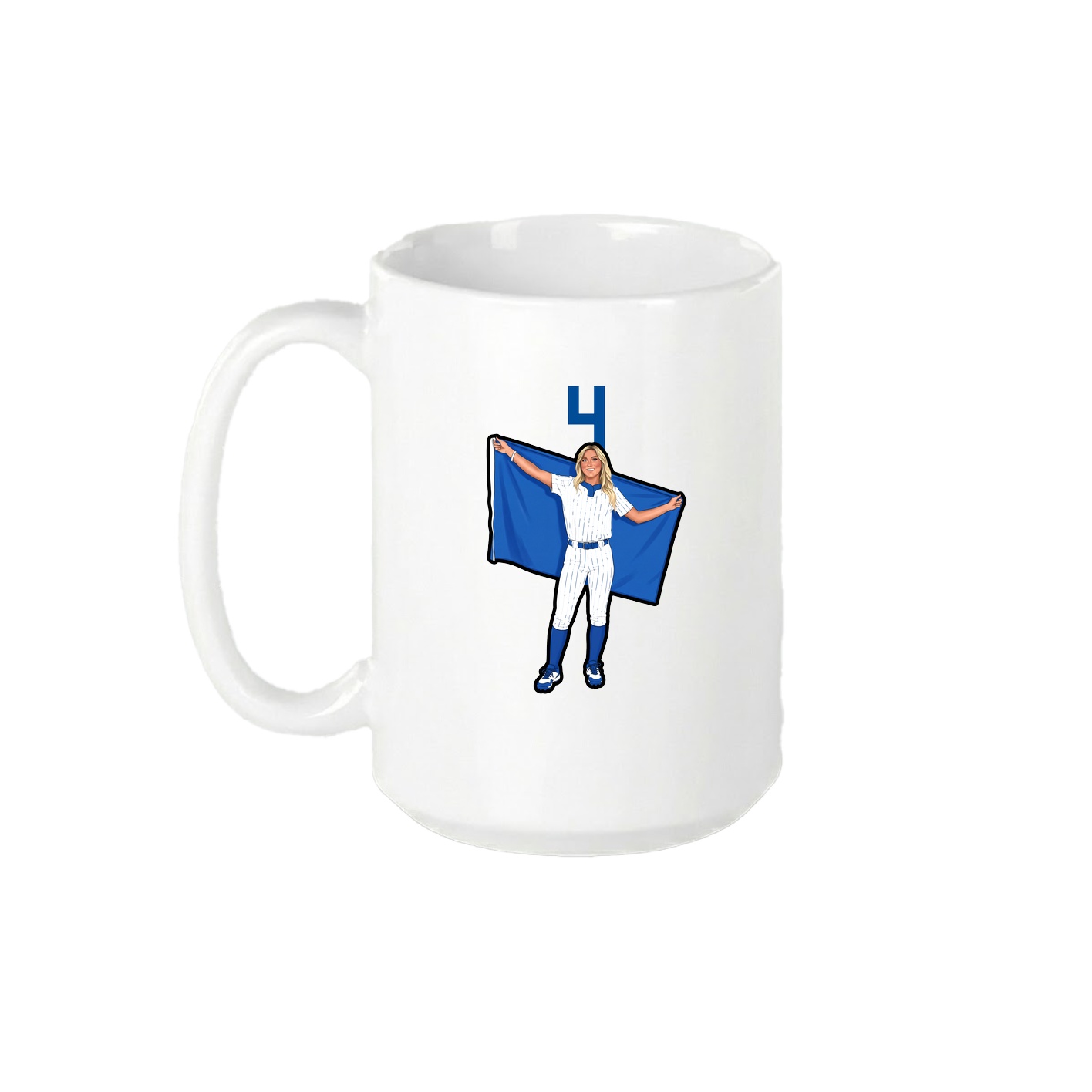 15oz Coffee Mug — Number Top in White