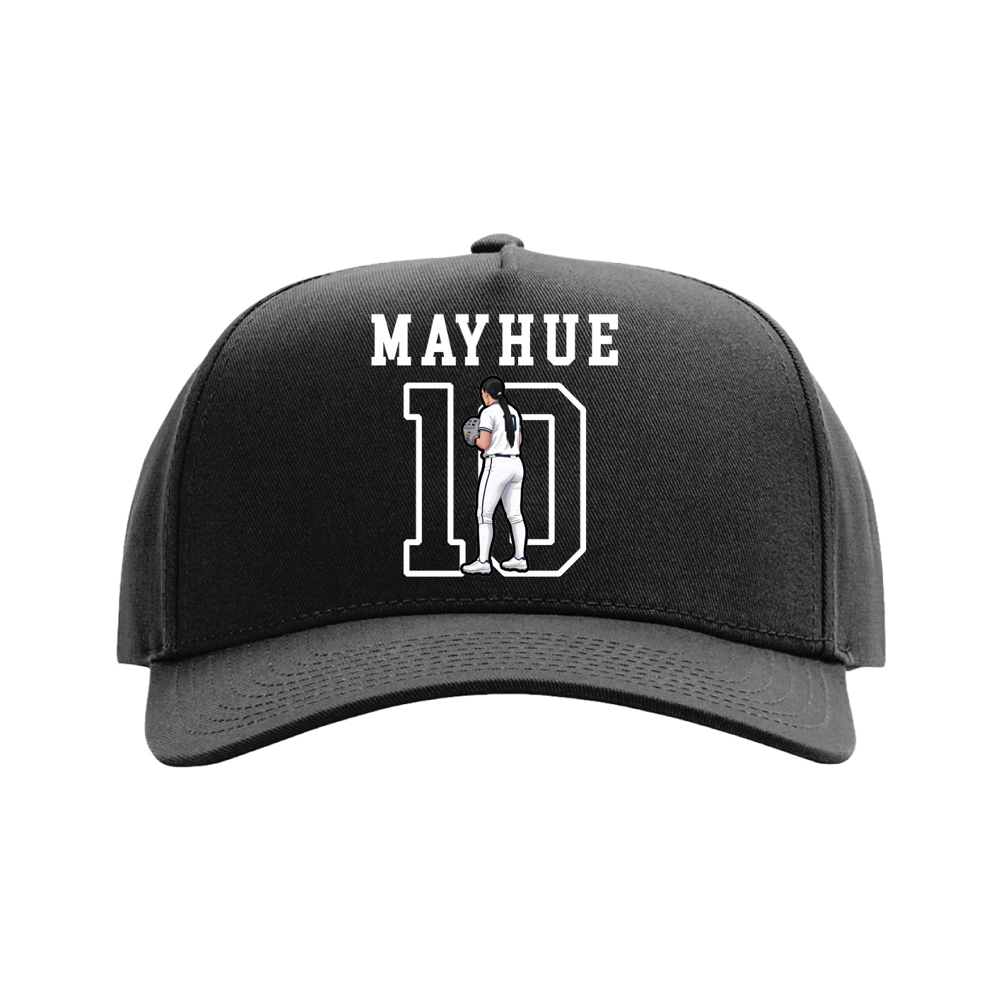 Full Fabric Five-Panel Champ Cap — Shirsey in Black