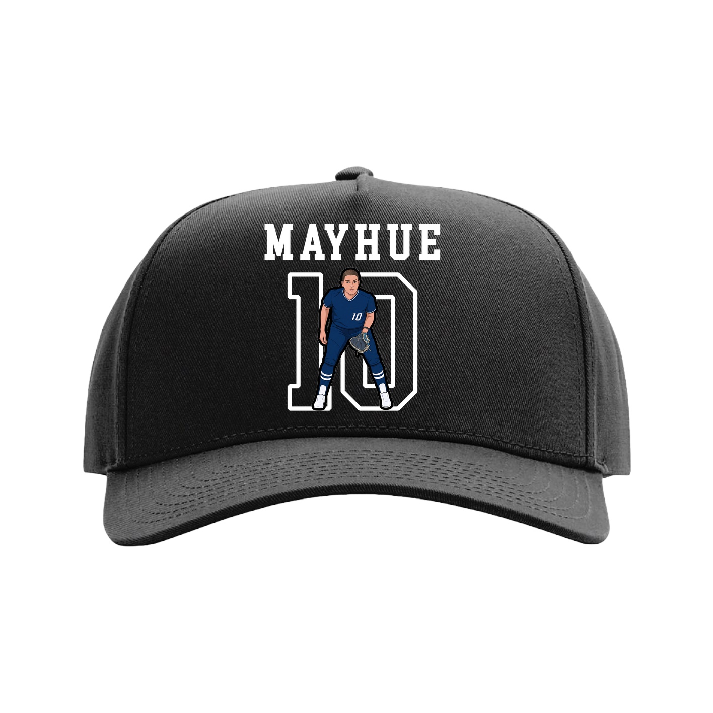 Full Fabric Five-Panel Champ Cap — Shirsey in Black