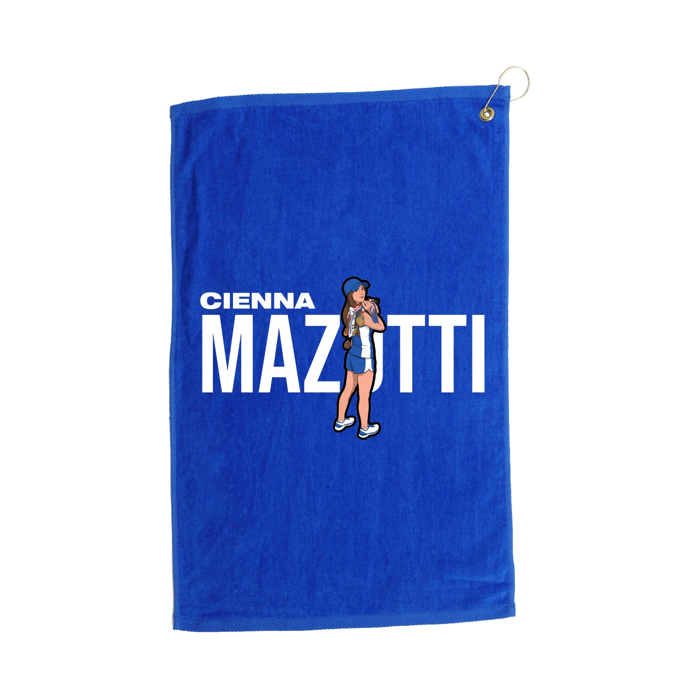 Golf Towel — Player Name in Royal