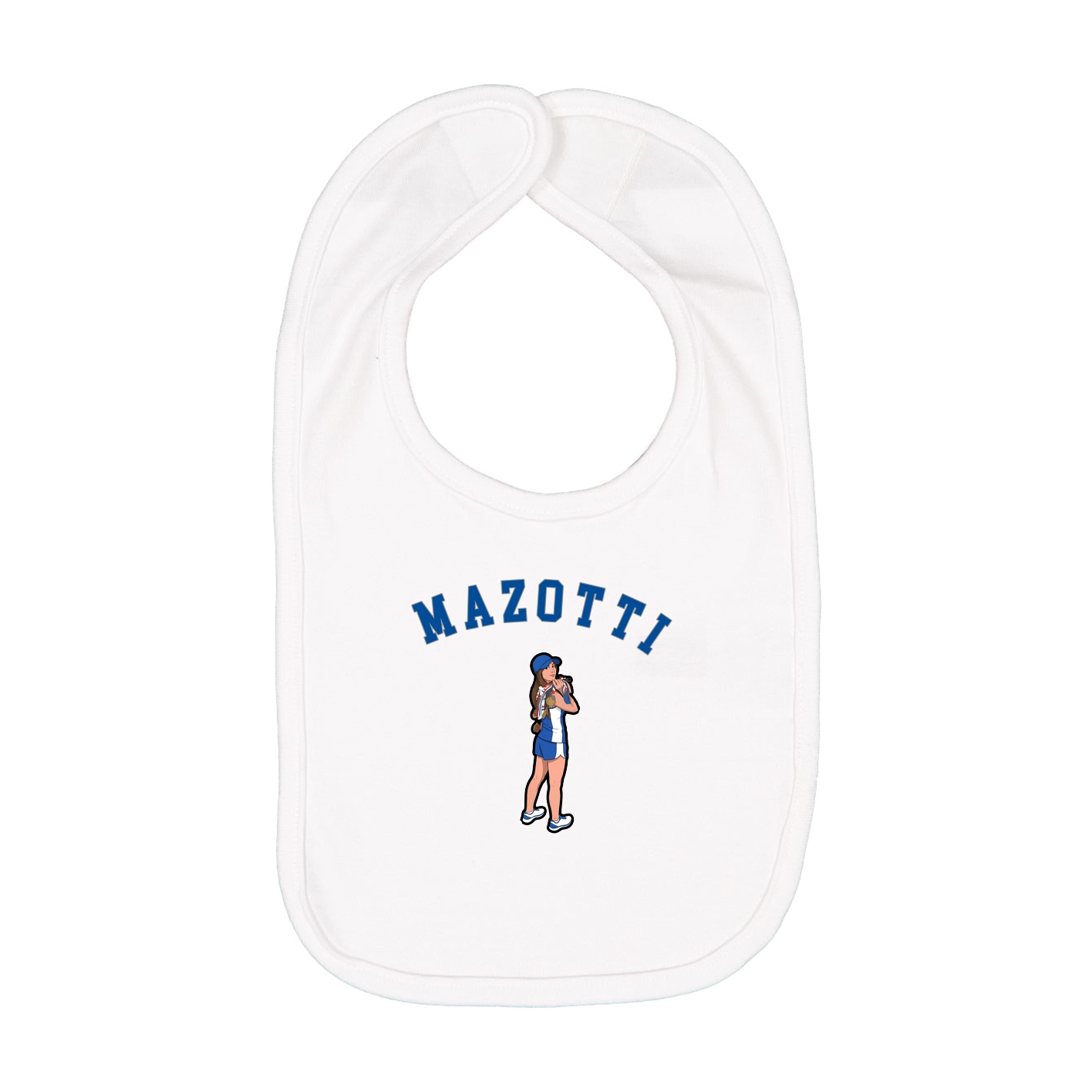 Infant Bib — Shirsey Arch in White