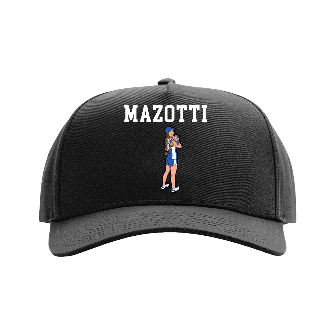 Full Fabric Five-Panel Champ Cap — Shirsey in Black