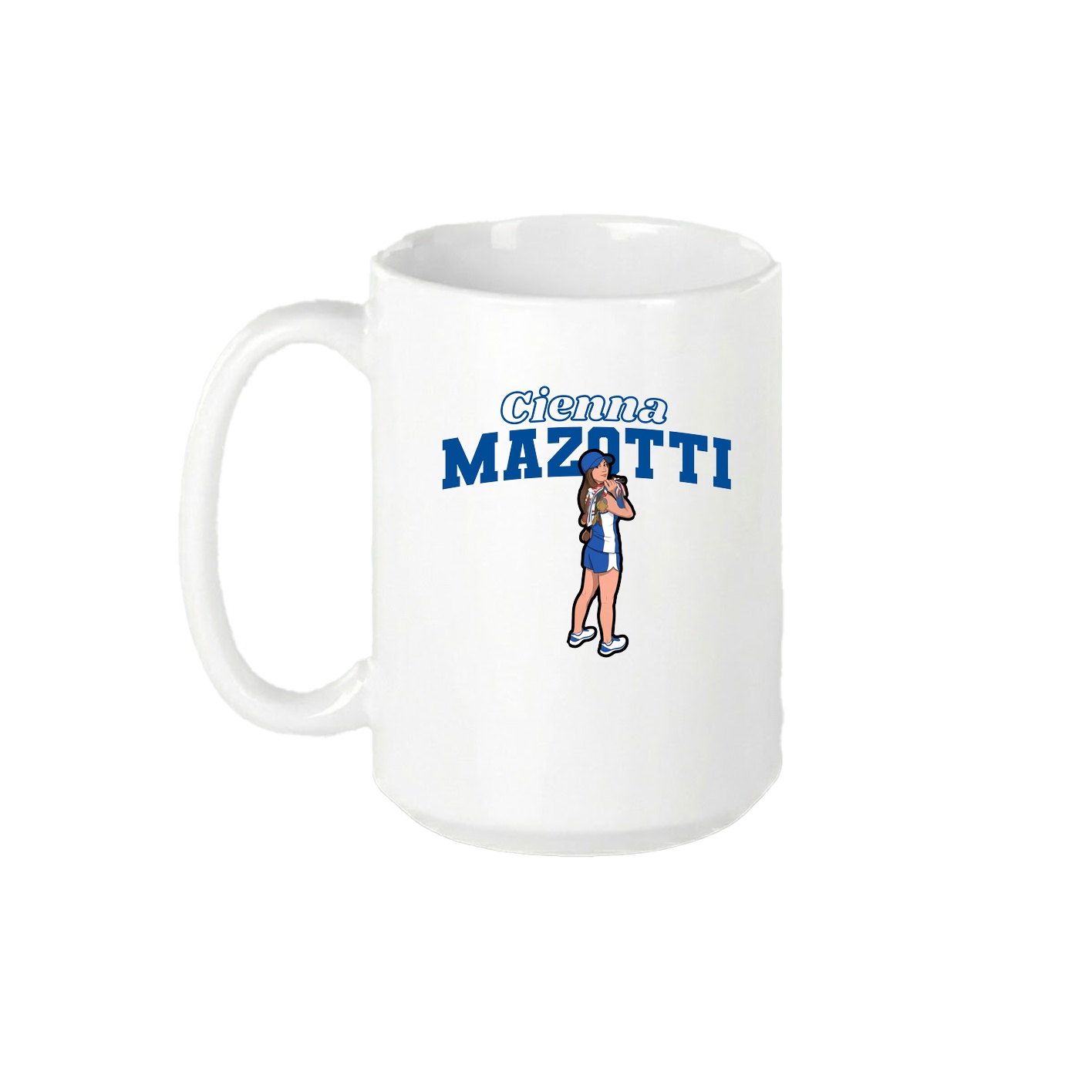 15oz Coffee Mug — Name Arch in White