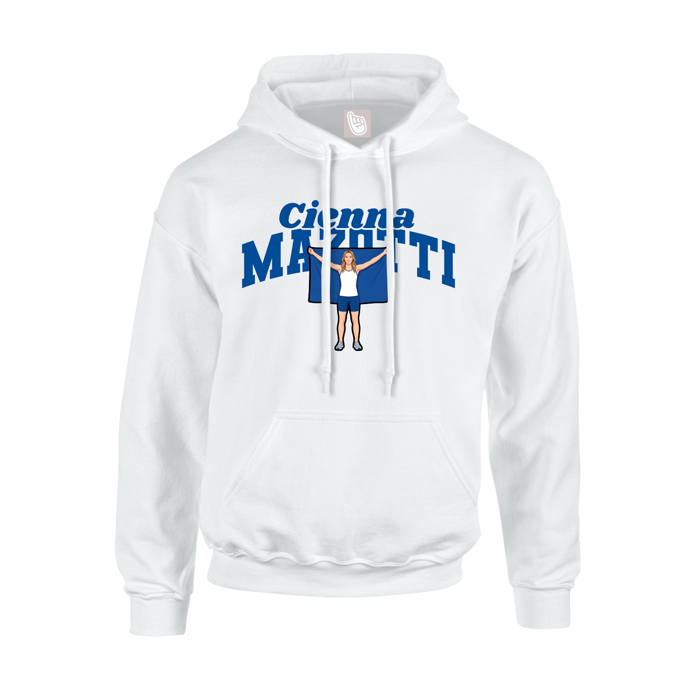 Hoodie — Signature Arch in White