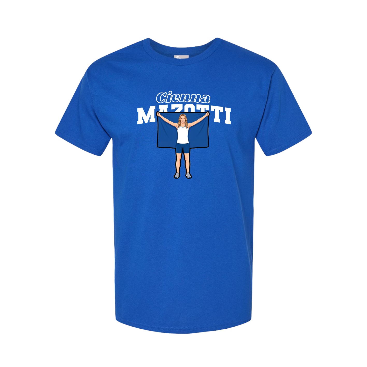 Youth Tee — Name Arch in Royal