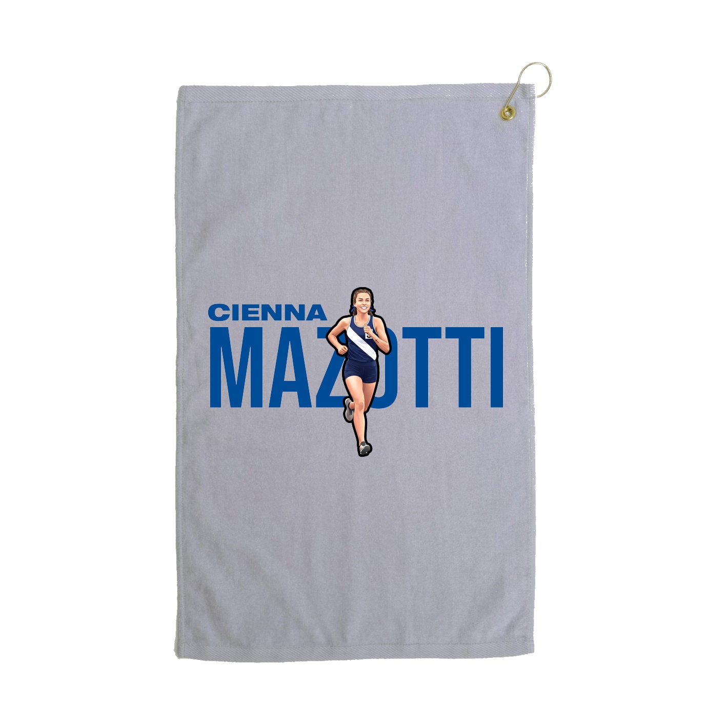 Golf Towel — Player Name in Grey