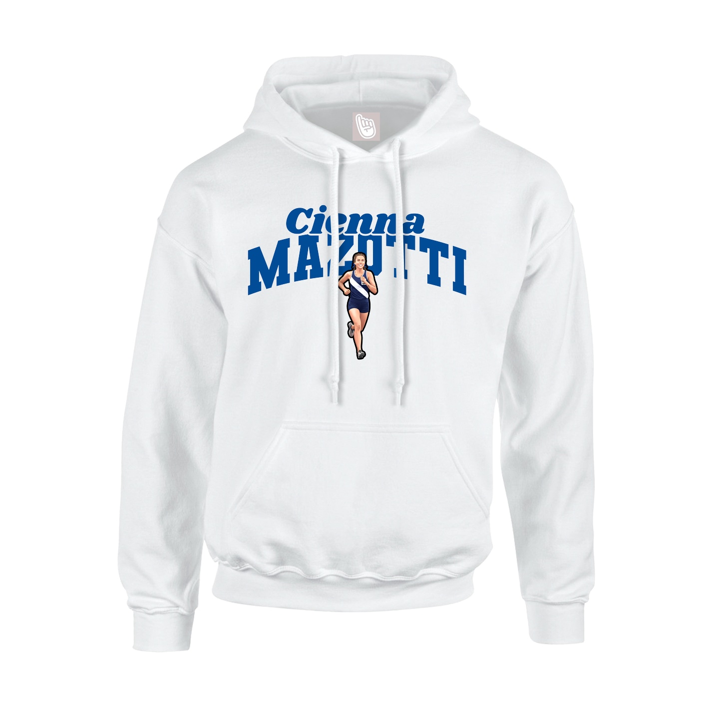 Hoodie — Signature Arch in White