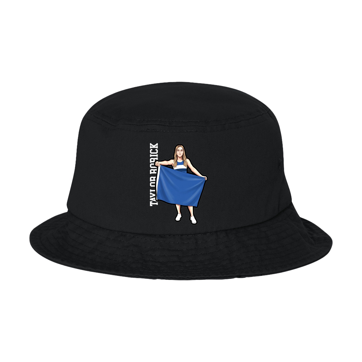 Bucket Cap — Name Vertical in Black