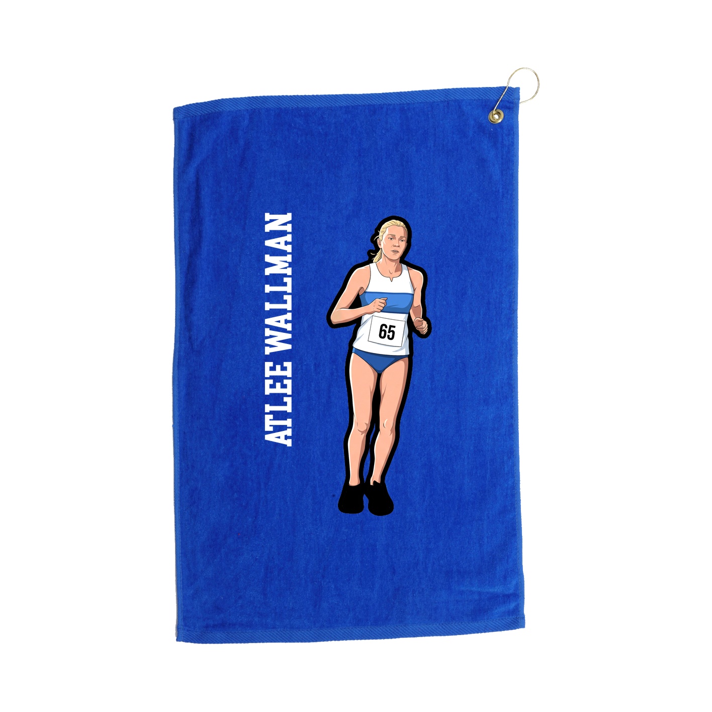 Golf Towel — Name Vertical in Royal