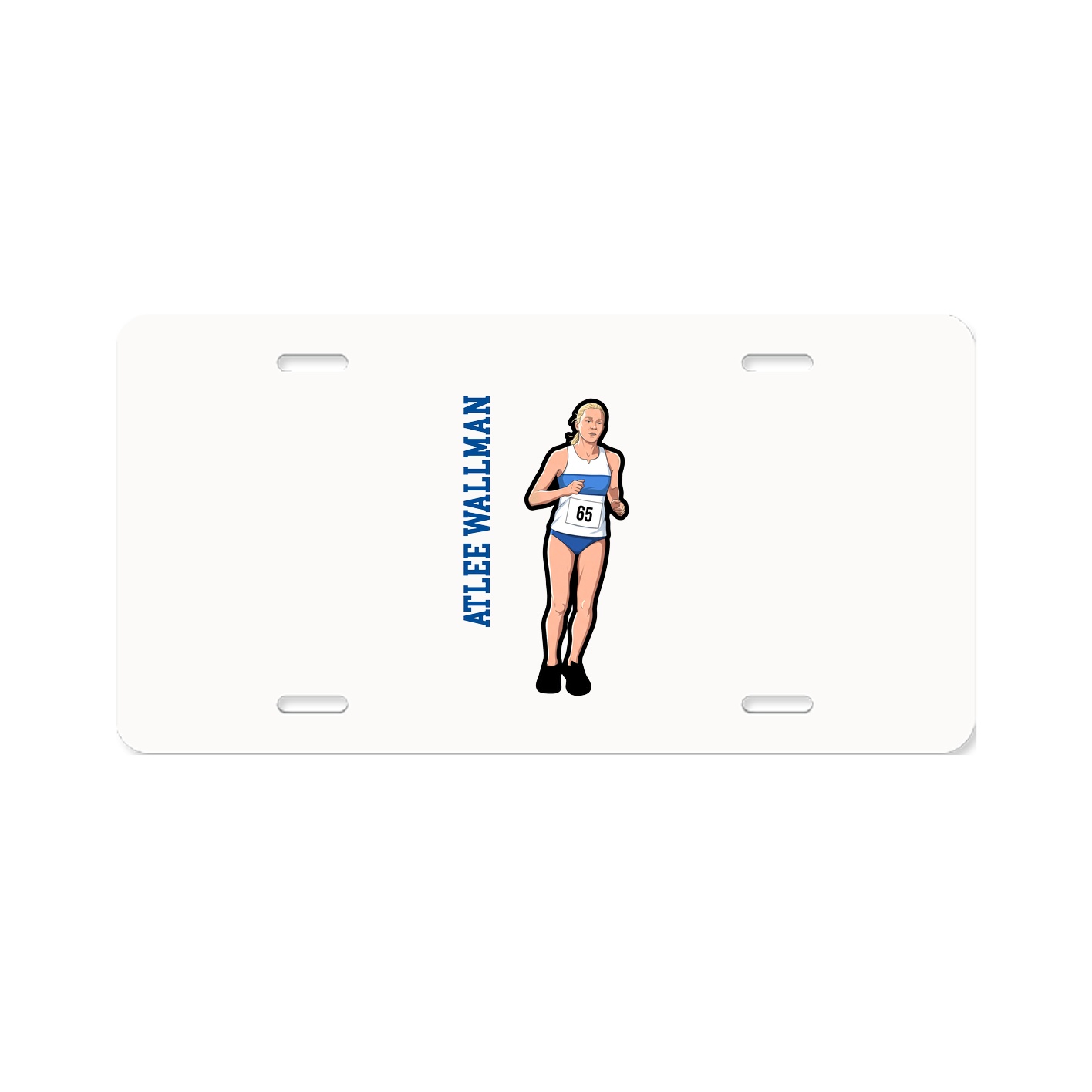 License Plate — Name Vertical in Classic