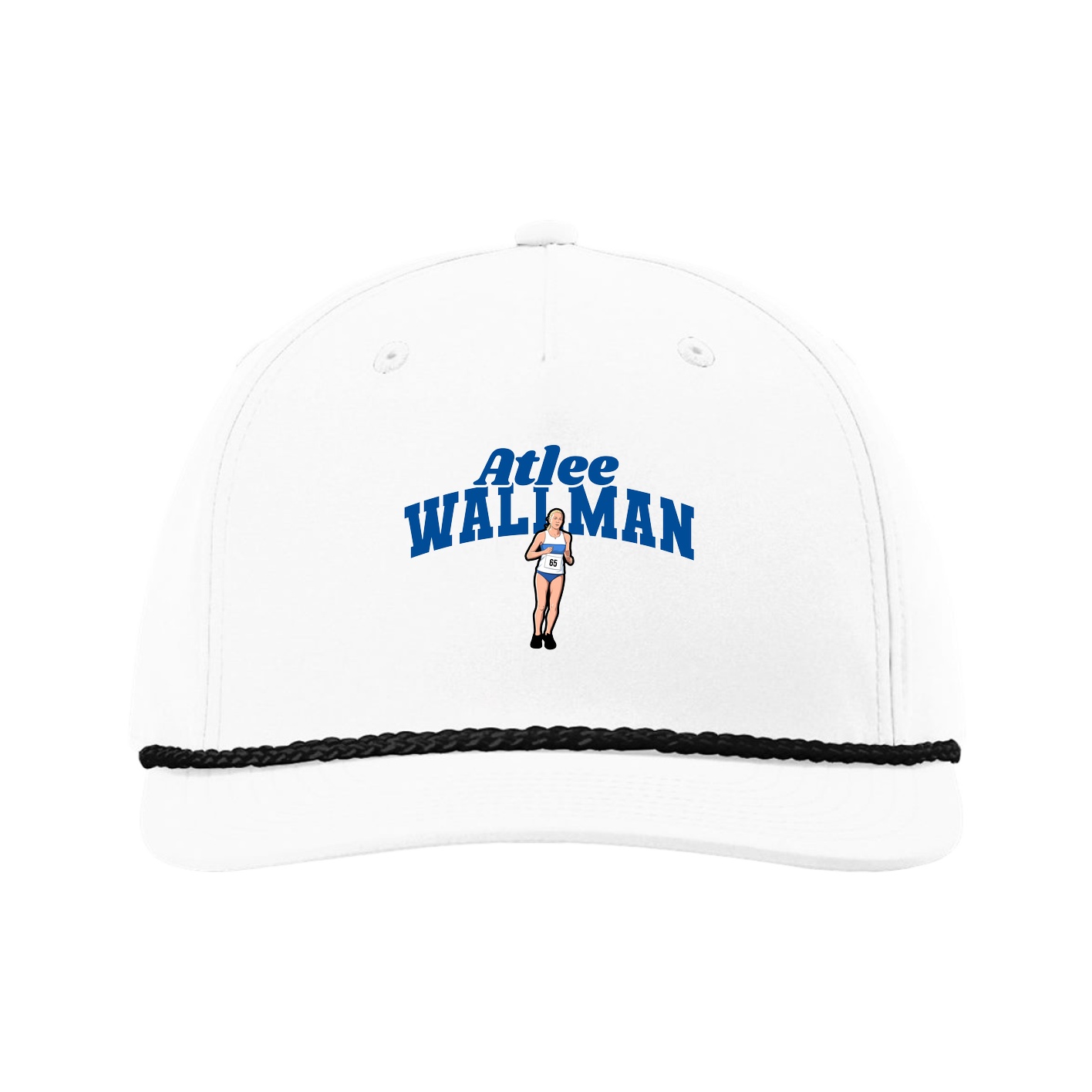 Five-Panel Classic Rope Cap — Signature Arch in White