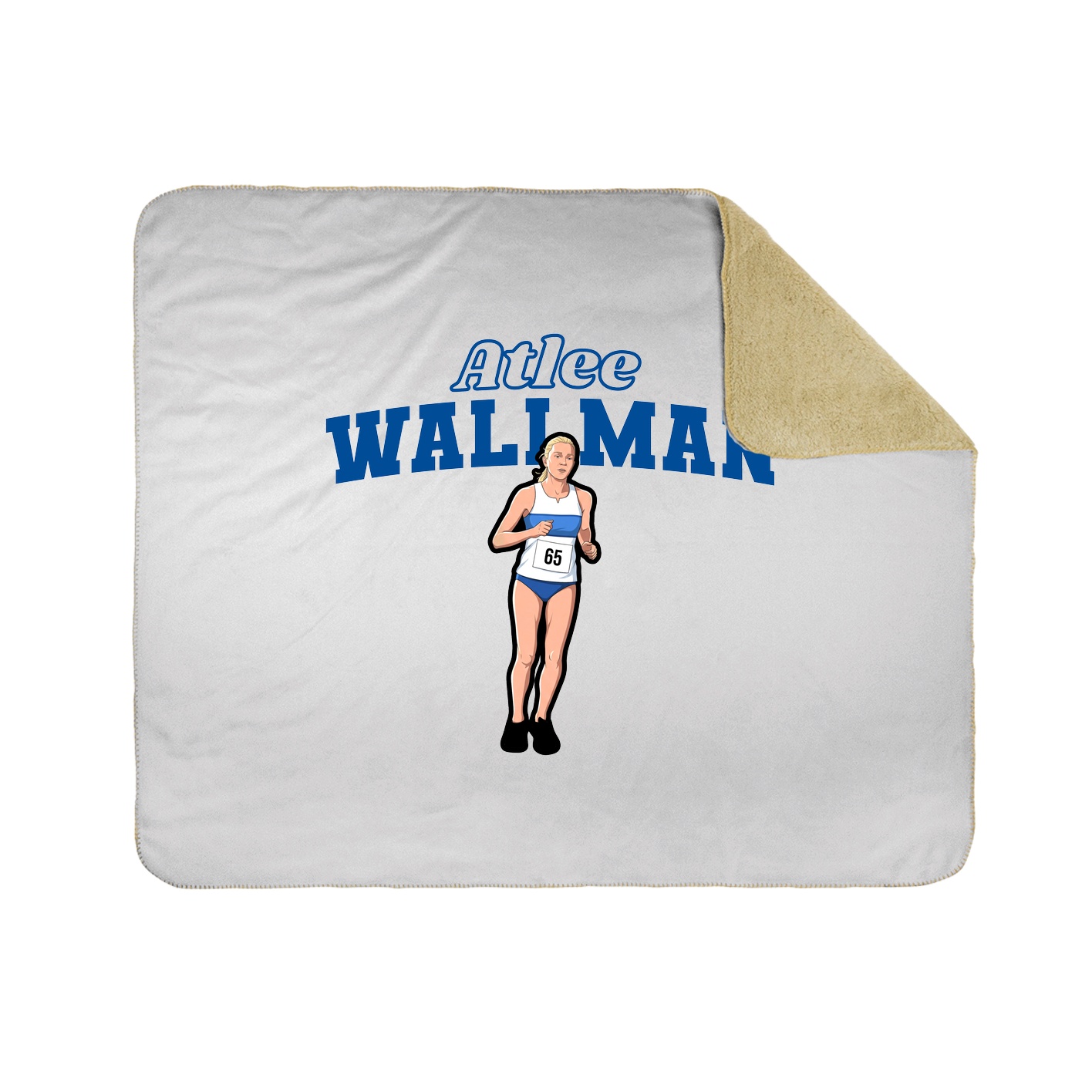 Throw Blanket — Name Arch in White