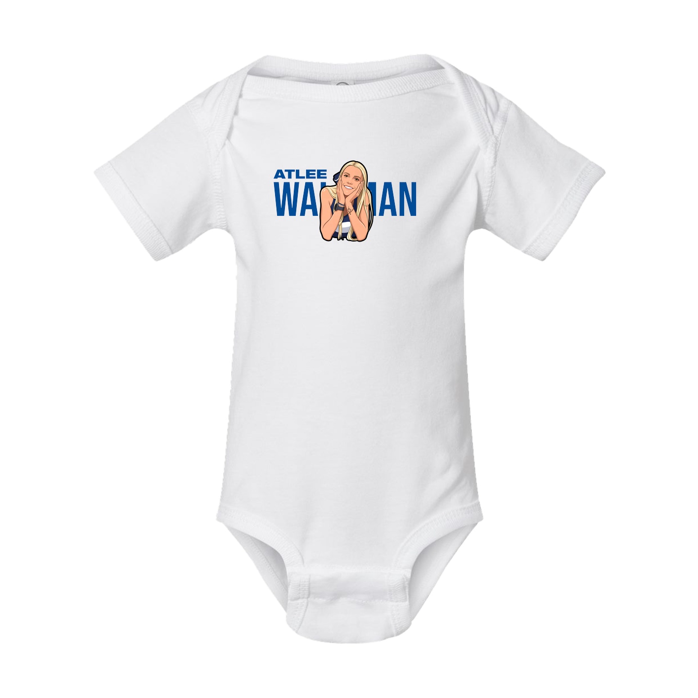 Baby Onesie — Player Name in White