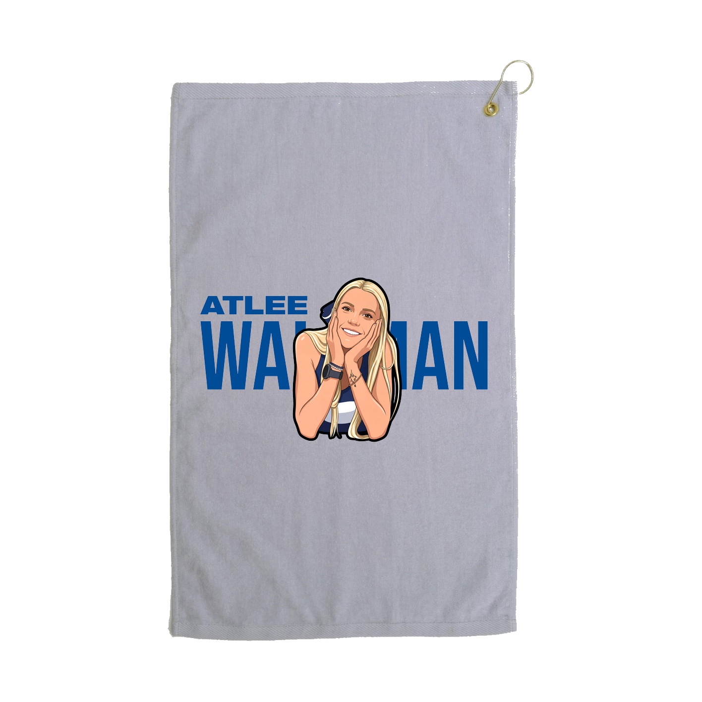 Golf Towel — Player Name in Grey