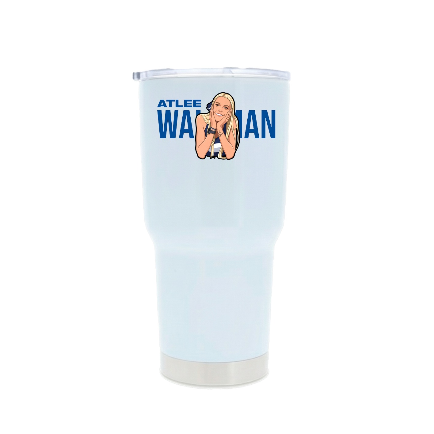 30oz Stainless Steel Tumbler — Player Name in White