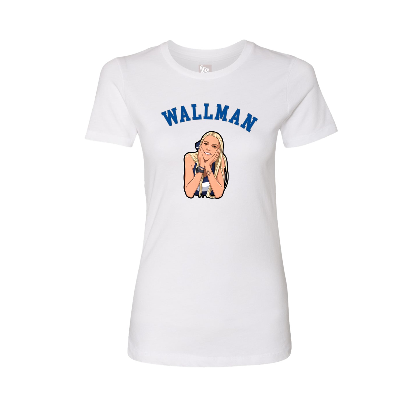 Fitted Women's Tee — Shirsey Arch in White