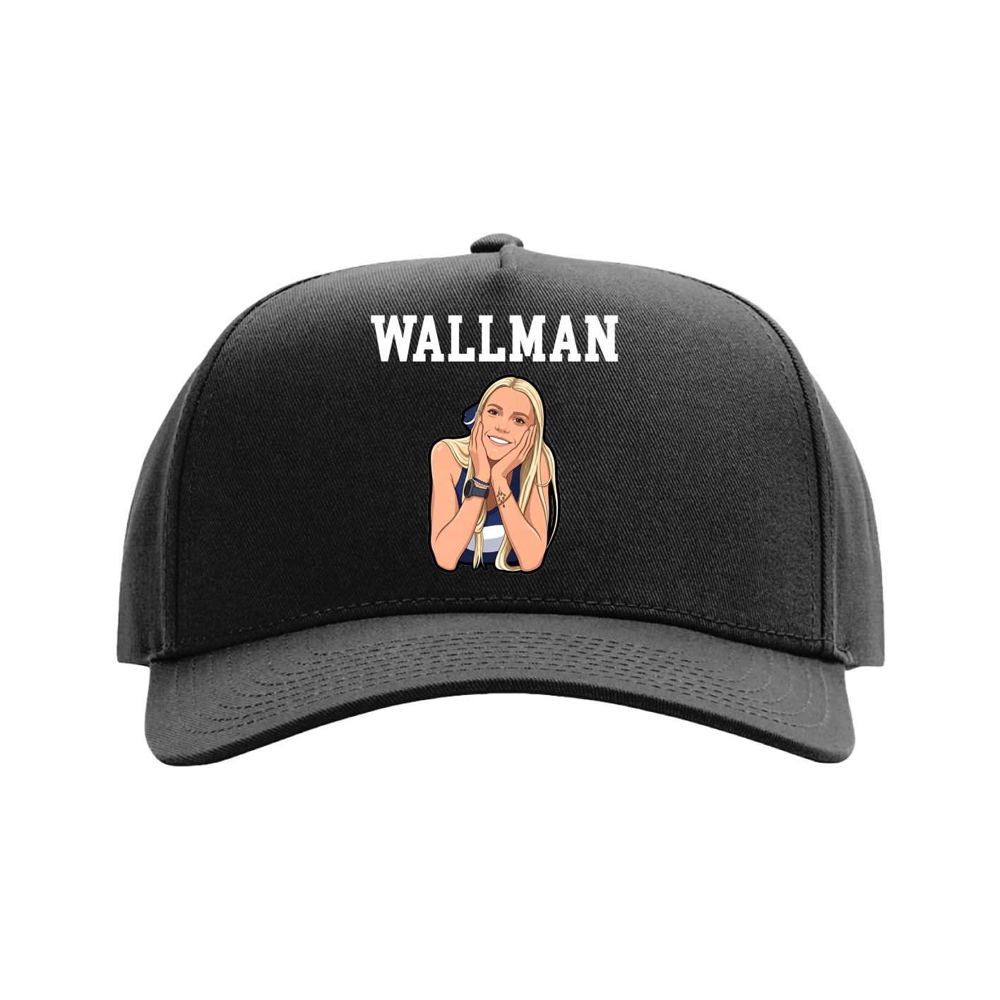 Full Fabric Five-Panel Champ Cap — Shirsey in Black
