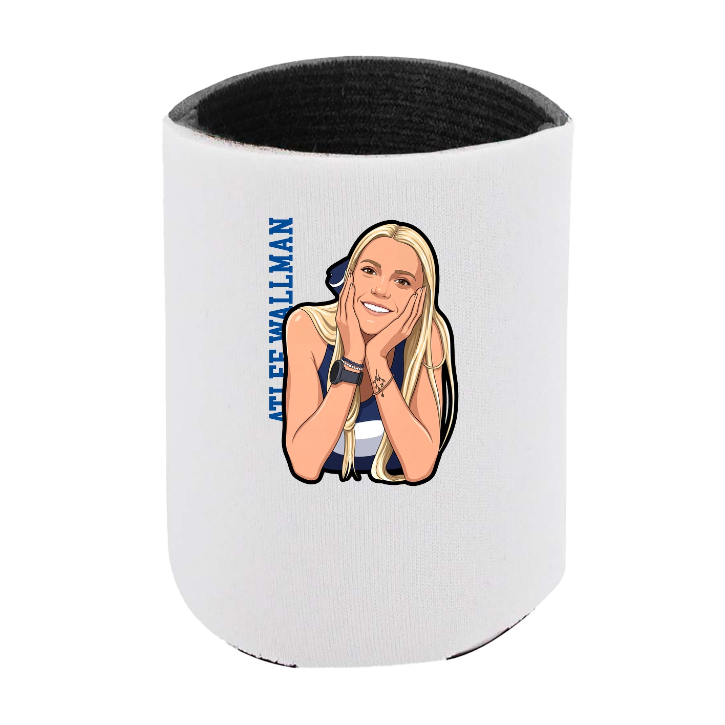 Can Holder — Name Vertical in White