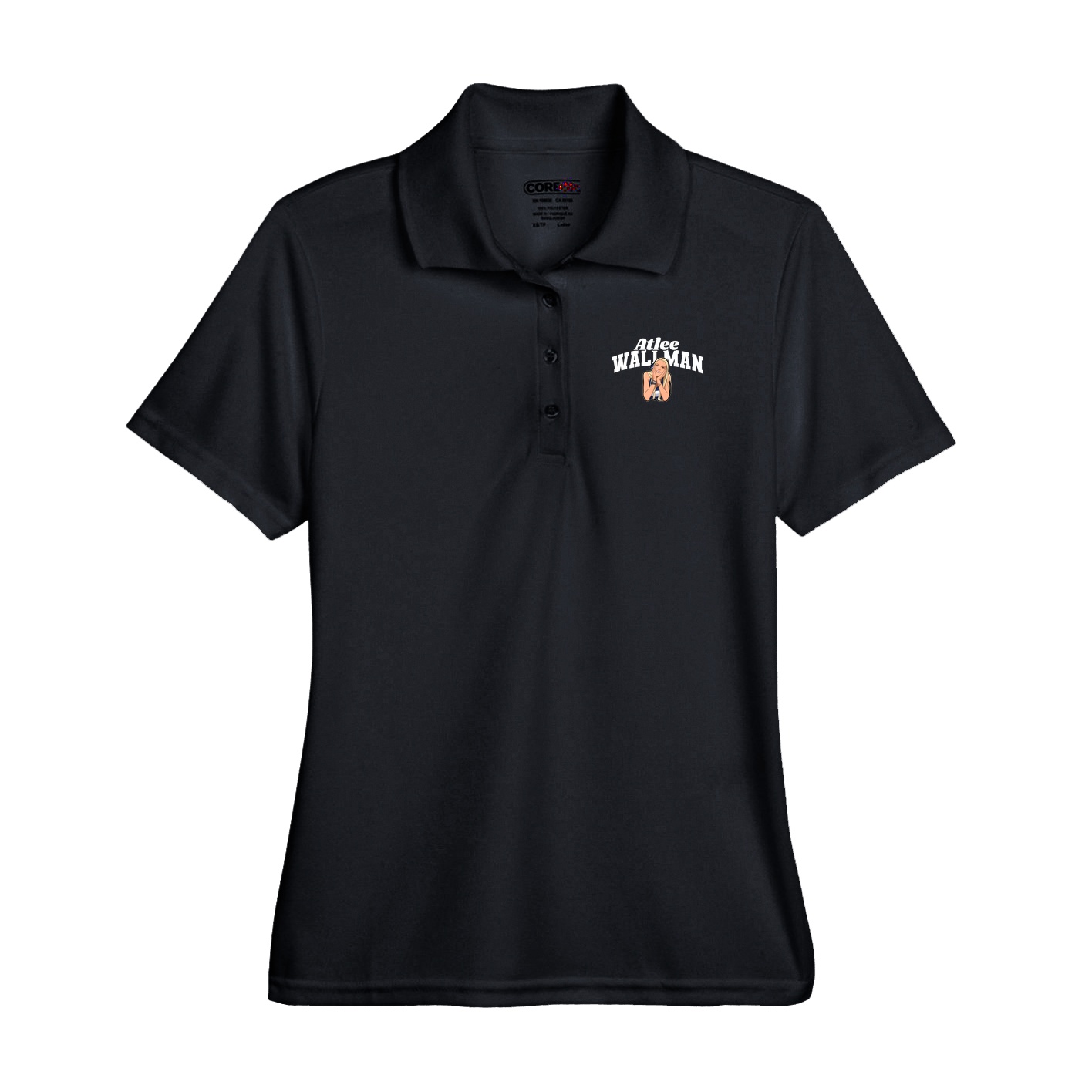 Performance Polo — Signature Arch in Black